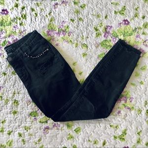 Dark Grey Distressed Jeans